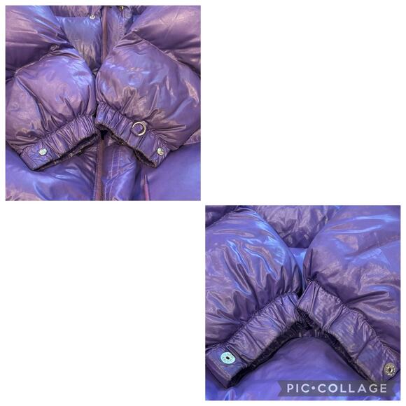 Vintage Purple Moncler Grenoble Puffer Down Jacket Size 2 Detachable Sleeves - Picture 12 of 12